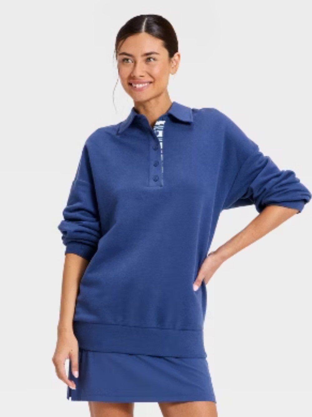JoyLab French Terry Polo Sweatshirt XXL NWT